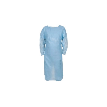 Bata Azul Protección Plastificada Manga Larga Unidix