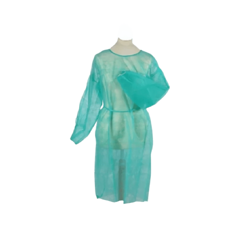 Bata verde Protección Manga Larga Bata verde Protección Manga Larga