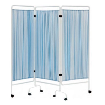 Biombo 3 Secciones Pintado C/ Tela y Ruedas