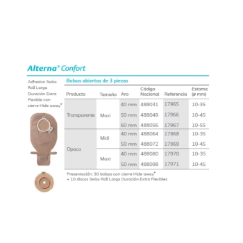 Bolsa Alterna Abierta Con Aro 3 Piezas