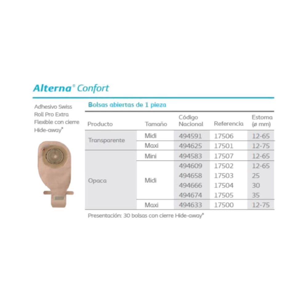 Bolsa Confort Abierta 1 Pieza