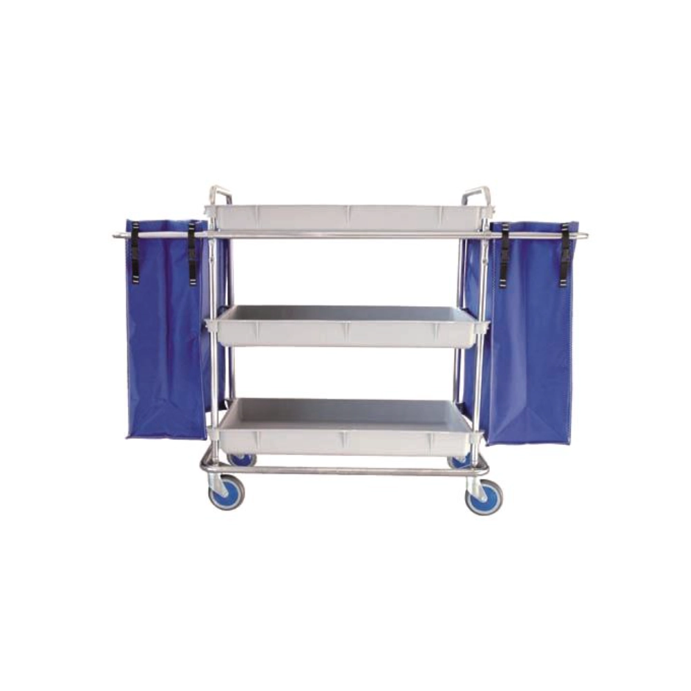 Carro cromado lenceria 3 bandejas y 2 bolsas Carro cromado lenceria 3 bandejas y 2 bolsas