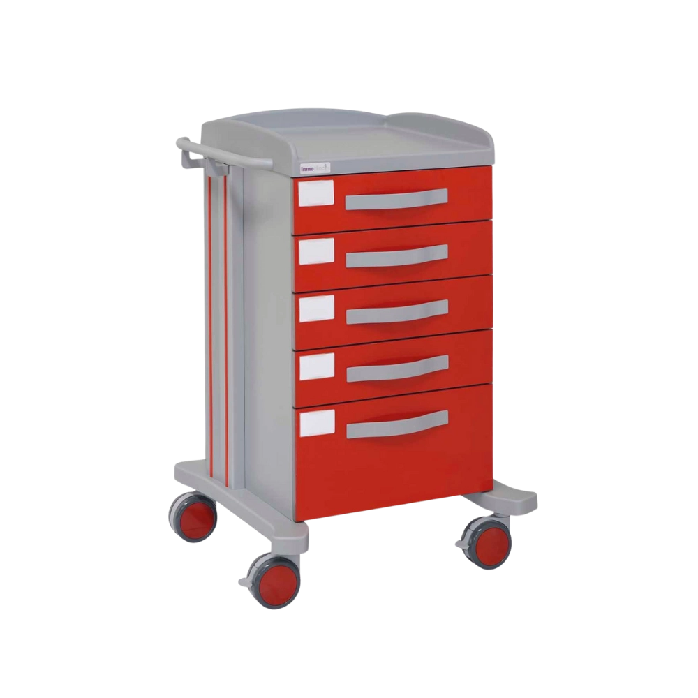 Carro Hospitalario 5 Cajones Empujador Carro Hospitalario 5 Cajones Empujador