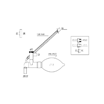 Circuito de Ventilación Manual Mapleson Bolsa 2l
