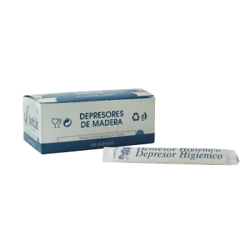 depresor madera enfundado papel