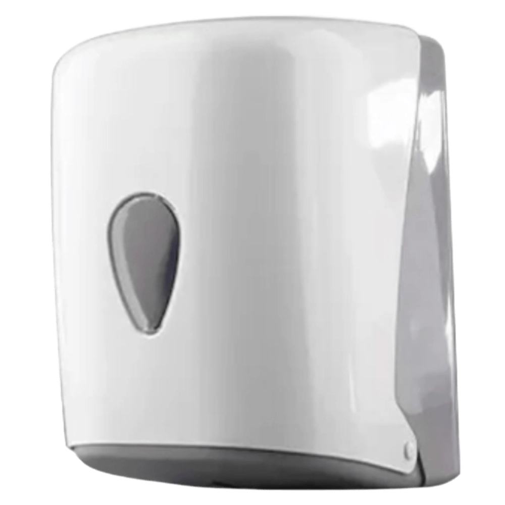 Dispensador Bobina Mecha Secamanos ABS Inyectado Blanco/Gris