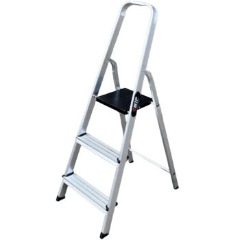 Escalera De Aluminio 3 Peldaños Antideslizante Plegable