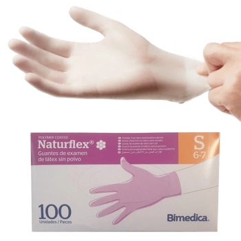 Guante Esteril Ginecologico Latex Sin Polvo Naturflex