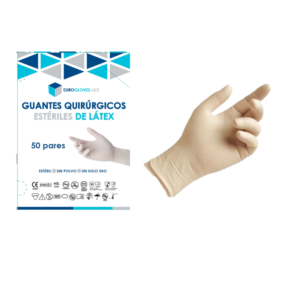 Guante Quirúrgico Látex Unidix.