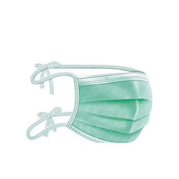 Mascarilla Cirujano Con Cintas Verde