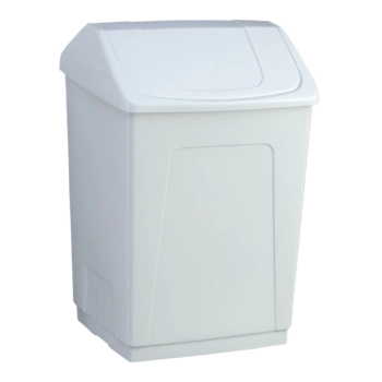 Papelera Basculante 55 Litros Blanca