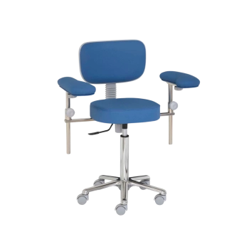 Taburete Giratorio Respaldo Y Reposabrazos