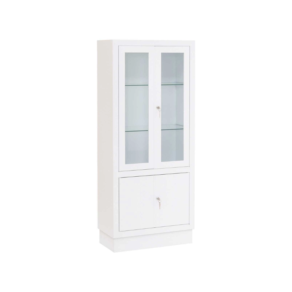 Vitrina armario clínico acero pintado 60 cm X 30 cm X 140 cm.